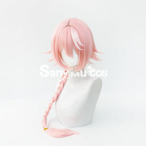 Anime Fate Apocrypha Astolfo Pink White Mixed Long Braid Cosplay Wig