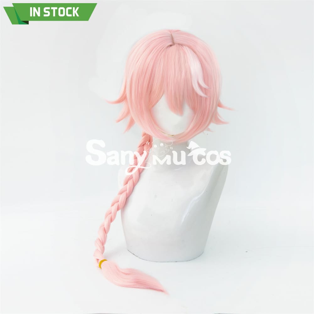 Anime Fate Apocrypha Astolfo Pink White Mixed Long Braid Cosplay Wig