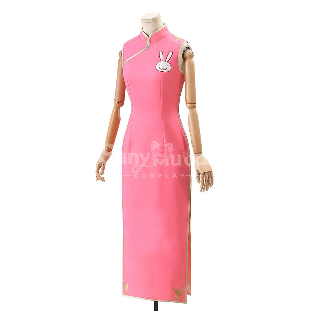 【In Stock】Anime Gintama Cosplay Kagura Pink Rabbit Cheongsam Cosplay Costume Cosplay Costumes