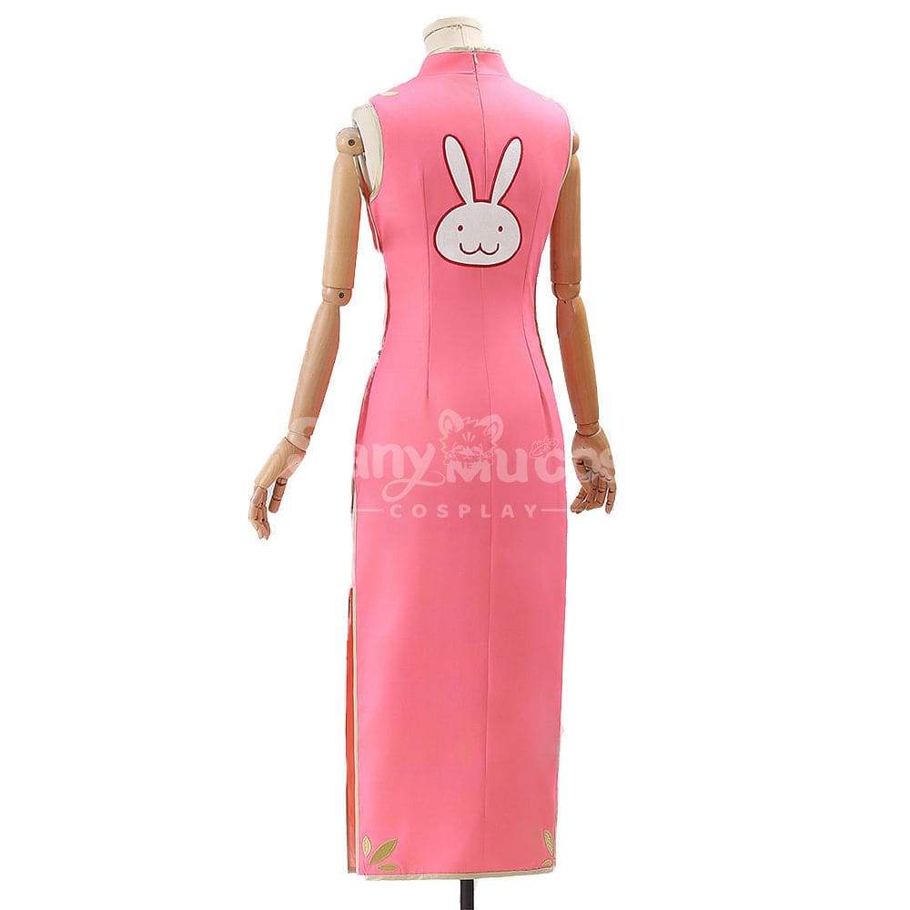 【In Stock】Anime Gintama Cosplay Kagura Pink Rabbit Cheongsam Cosplay Costume Cosplay Costumes