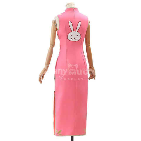 【In Stock】Anime Gintama Cosplay Kagura Pink Rabbit Cheongsam Cosplay Costume Cosplay Costumes
