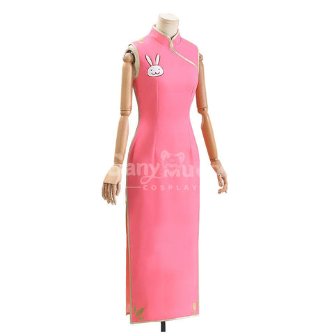 【In Stock】Anime Gintama Cosplay Kagura Pink Rabbit Cheongsam Cosplay Costume Cosplay Costumes