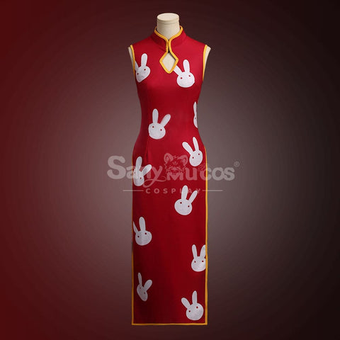 【In Stock】Anime Gintama Cosplay Kagura Red Rabbit Cheongsam Cosplay Costume Cosplay Costumes