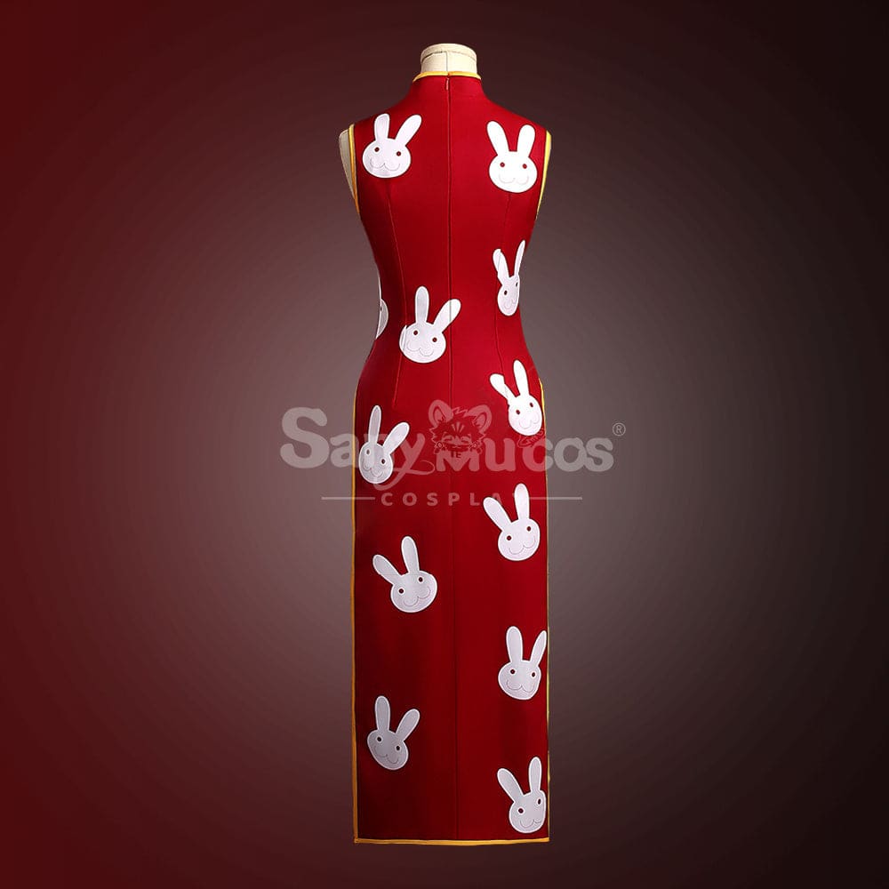 【In Stock】Anime Gintama Cosplay Kagura Red Rabbit Cheongsam Cosplay Costume Cosplay Costumes