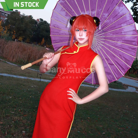 【Pre-Sale】Anime Gin Tama Cosplay Kagura Sleeveless Cheongsam Cosplay Costume Cosplay Costumes