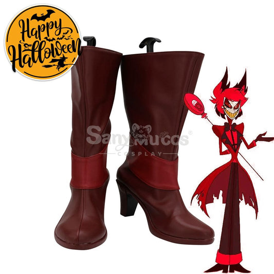 【In Stock】Anime Hazbin Hotel Cosplay Alastor Shoes Boots 1000