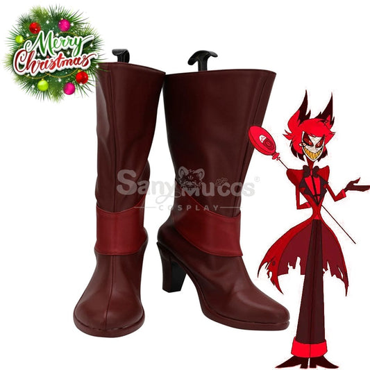 【In Stock】Anime Hazbin Hotel Cosplay Alastor Shoes Boots 1000