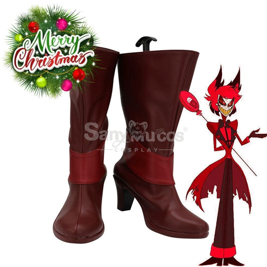 【In Stock】Anime Hazbin Hotel Cosplay Alastor Shoes Boots 1000