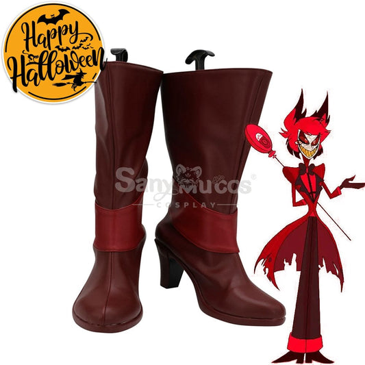 【In Stock】Anime Hazbin Hotel Cosplay Alastor Shoes Boots 1000