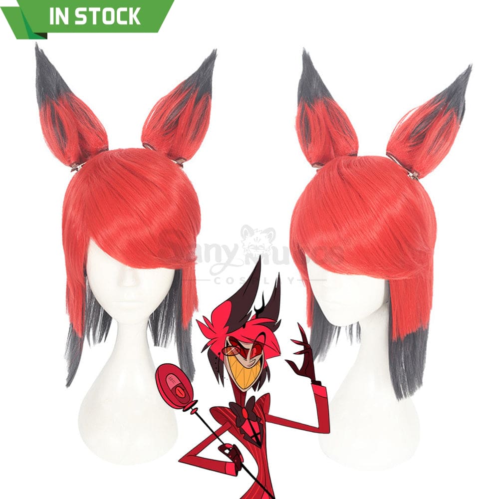 【In Stock】Anime Hazbin Hotel Cosplay Alastor Wig Wigs