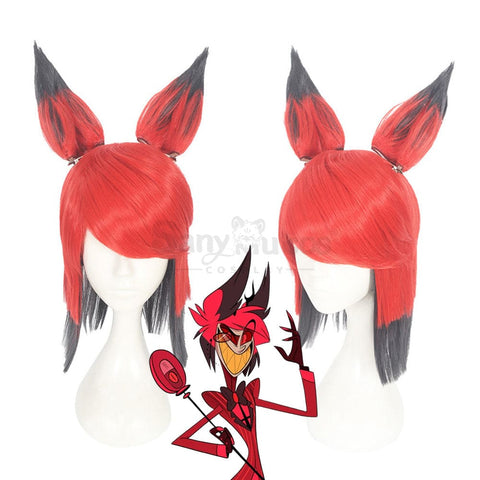 【In Stock】Anime Hazbin Hotel Cosplay Alastor Wig Wigs