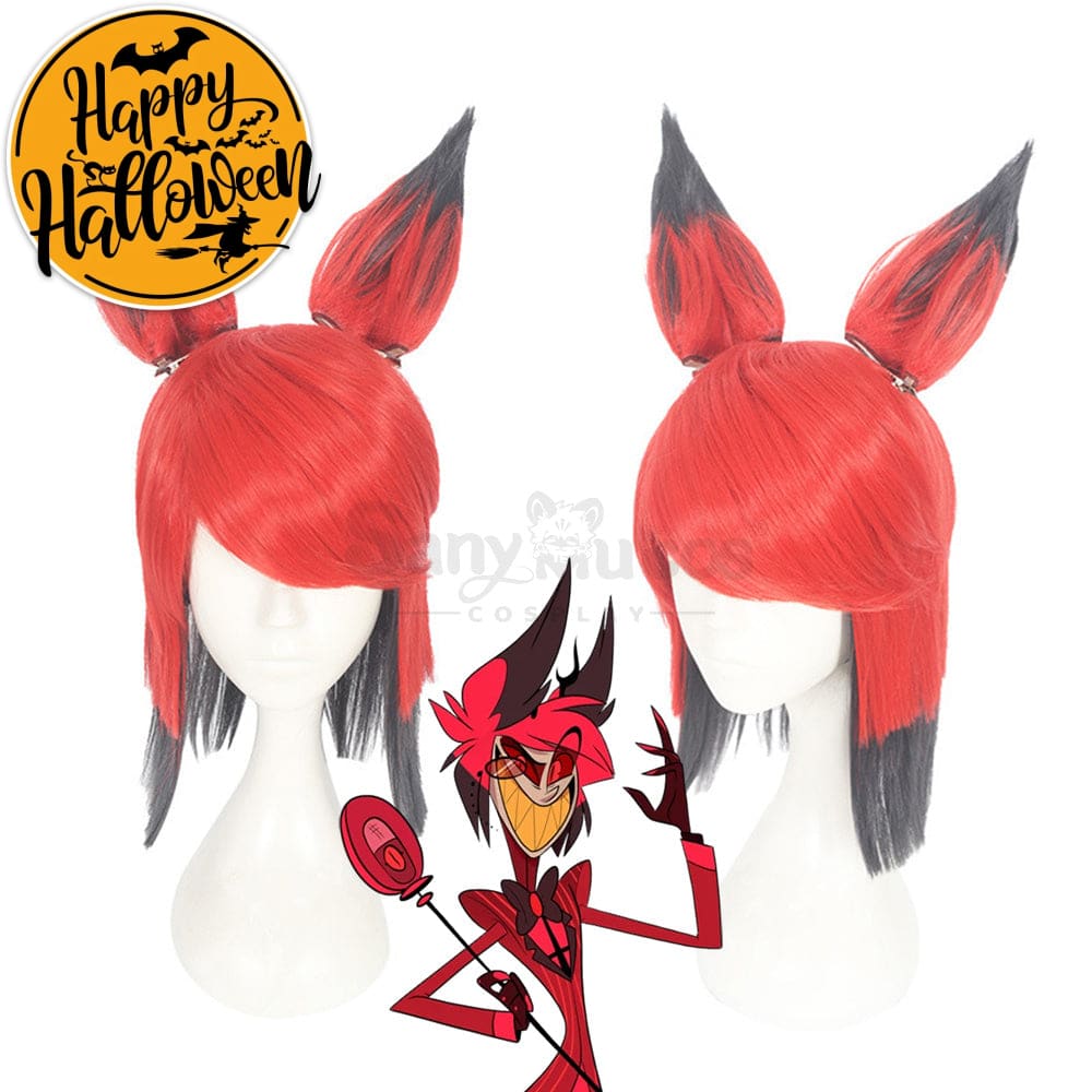 【In Stock】Anime Hazbin Hotel Cosplay Alastor Wig Wigs