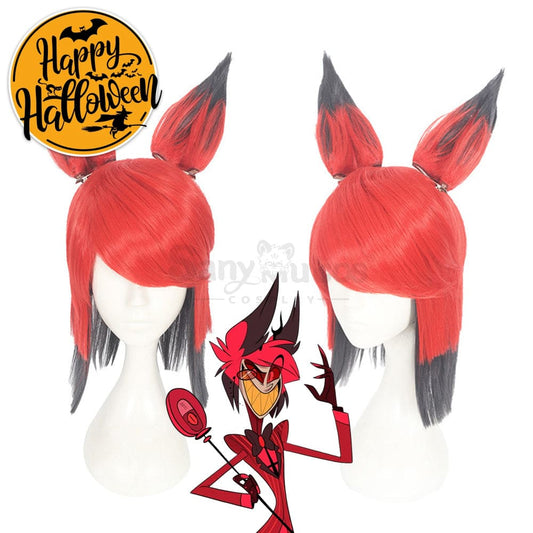 【In Stock】Anime Hazbin Hotel Cosplay Alastor Wig Wigs 1000