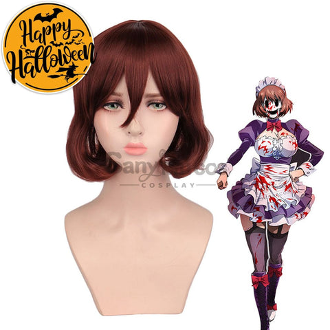 Anime High-Rise Invasion Cosplay Sniper Mask Maidsuit Wig Wigs