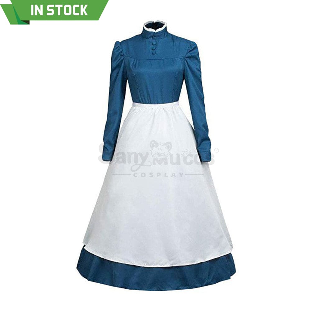 【In Stock】Anime Howl’s Moving Castle Cosplay Sophie Hatter Costume Plus Size Blue / S Costumes