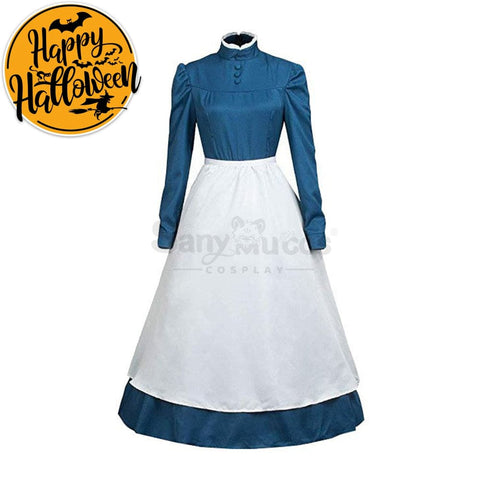 【In Stock】Anime Howl’s Moving Castle Cosplay Sophie Hatter Costume Plus Size Blue / S Costumes