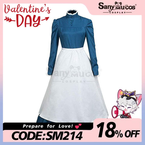 【In Stock】Anime Howl’s Moving Castle Cosplay Sophie Hatter Costume Plus Size Blue / S Costumes