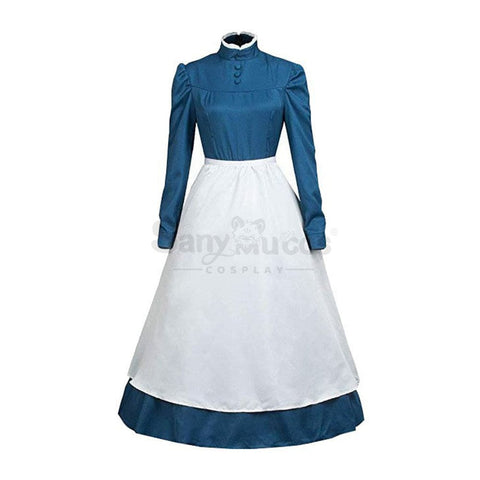 【In Stock】Anime Howl’s Moving Castle Cosplay Sophie Hatter Costume Plus Size Blue / S Costumes