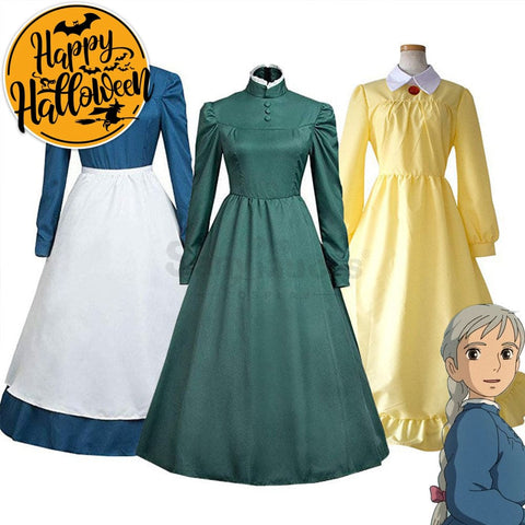 【In Stock】Anime Howl’s Moving Castle Cosplay Sophie Hatter Costume Plus Size Costumes