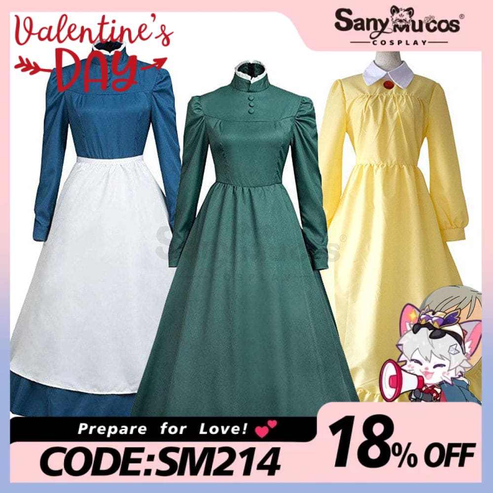 【In Stock】Anime Howl’s Moving Castle Cosplay Sophie Hatter Costume Plus Size Costumes