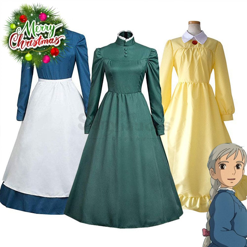 【In Stock】Anime Howl’s Moving Castle Cosplay Sophie Hatter Costume Plus Size Costumes