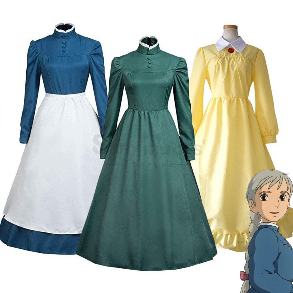 【In Stock】Anime Howl’s Moving Castle Cosplay Sophie Hatter Costume Plus Size Costumes
