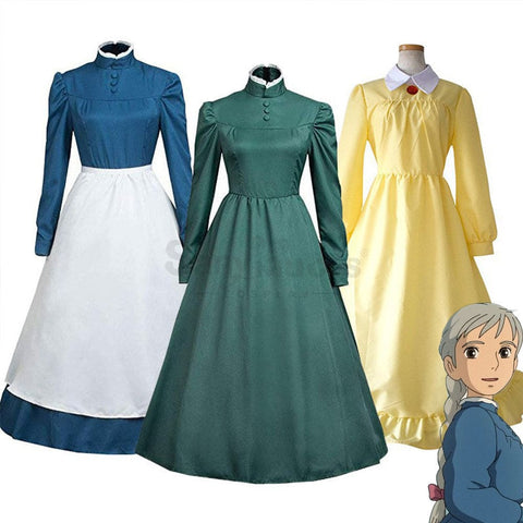 【In Stock】Anime Howl’s Moving Castle Cosplay Sophie Hatter Costume Plus Size Costumes