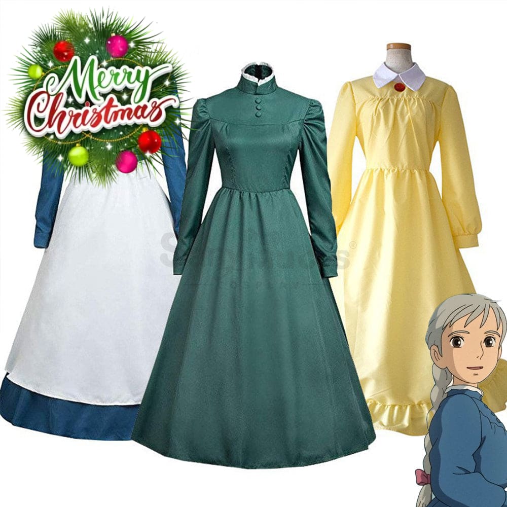 【In Stock】Anime Howl’s Moving Castle Cosplay Sophie Hatter Costume Plus Size Costumes