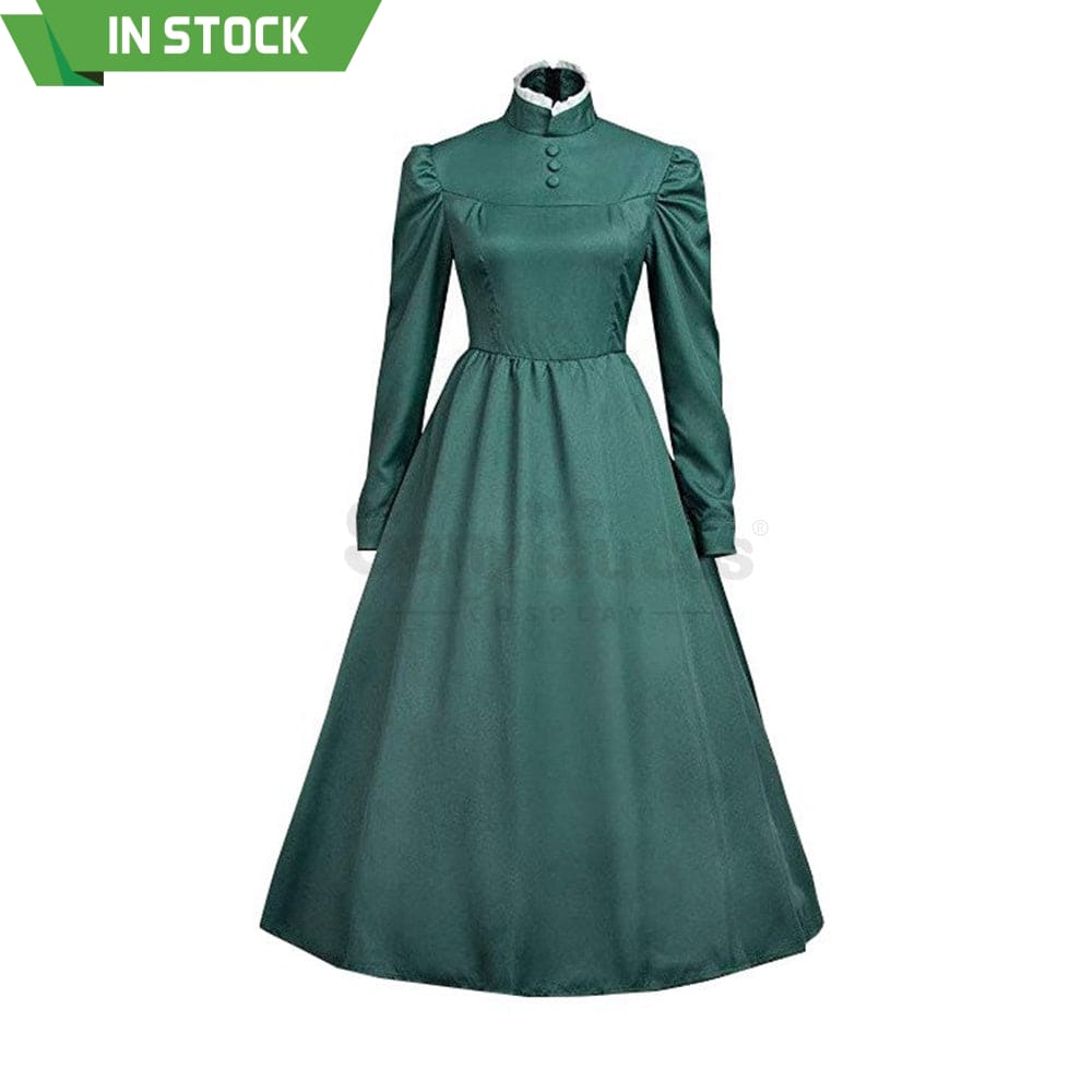 【In Stock】Anime Howl’s Moving Castle Cosplay Sophie Hatter Costume Plus Size Green / S Costumes