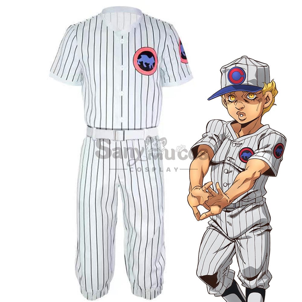 【In Stock】Anime Jojo’s Bizarre Adventure Cosplay Emporio Alniño Costume Costumes