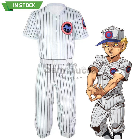 【In Stock】Anime Jojo’s Bizarre Adventure Cosplay Emporio Alniño Costume Costumes