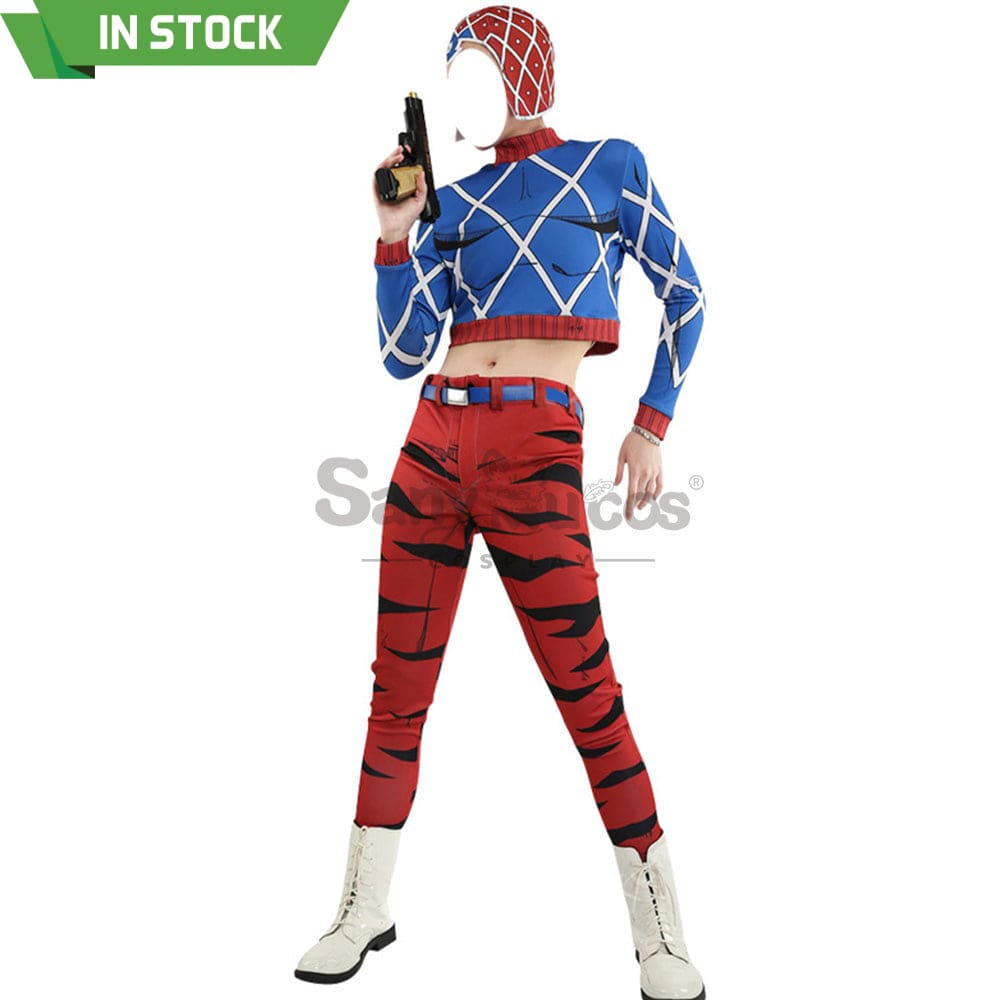 【In Stock】Anime Jojo’s Bizarre Adventure Cosplay Guīdo Misuta Costume Costumes