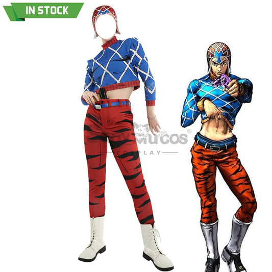 【In Stock】Anime Jojo’s Bizarre Adventure Cosplay Guīdo Misuta Costume Costumes 1000