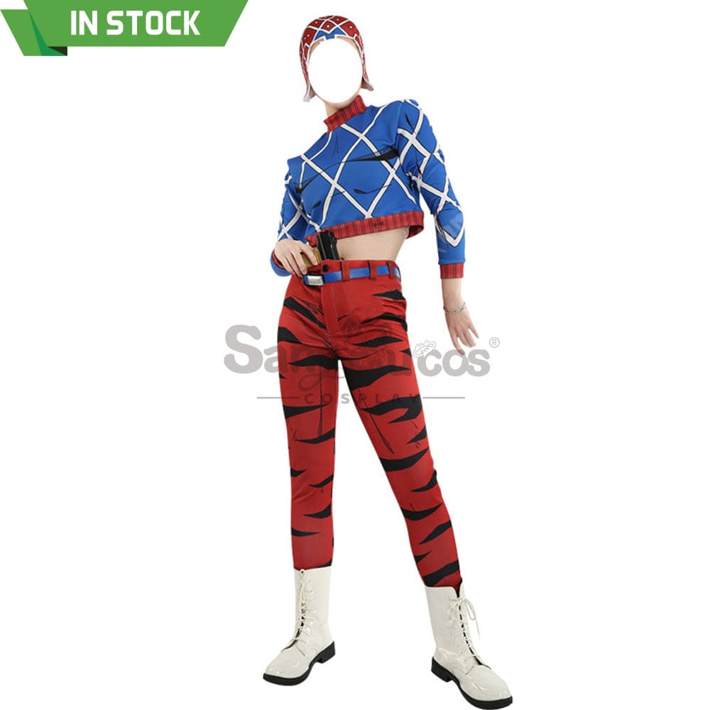 【In Stock】Anime Jojo’s Bizarre Adventure Cosplay Guīdo Misuta Costume Costumes