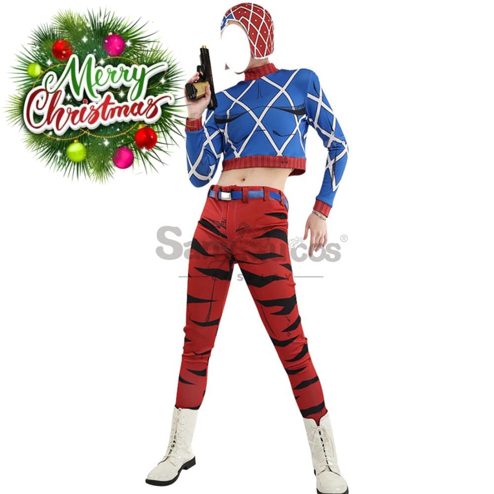 【In Stock】Anime Jojo’s Bizarre Adventure Cosplay Guīdo Misuta Costume Costumes