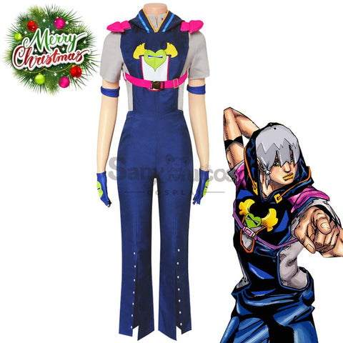 【In Stock】Anime Jojo’s Bizarre Adventure Cosplay Jodio Joestar Costume Costumes