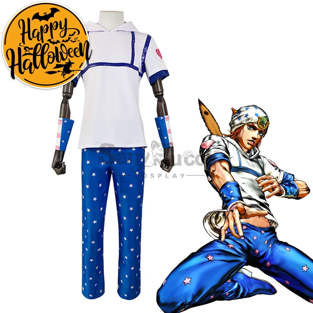 【In Stock】Anime Jojo’s Bizarre Adventure Cosplay Johnny Joestar Costume Costumes