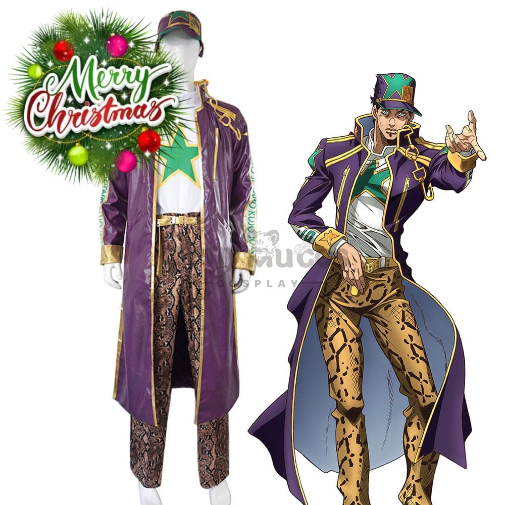 【In Stock】Anime Jojo’s Bizarre Adventure Cosplay Jotaro Kujo Costume Costumes