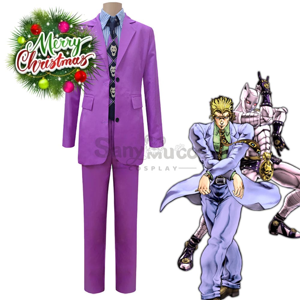 【In Stock】Anime Jojo’s Bizarre Adventure Cosplay Kira Yoshikage Costume Costumes