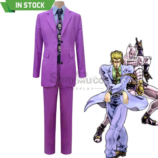 【In Stock】Anime Jojo’s Bizarre Adventure Cosplay Kira Yoshikage Costume Costumes 1000