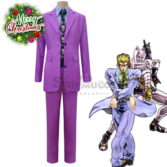 【In Stock】Anime Jojo’s Bizarre Adventure Cosplay Kira Yoshikage Costume Costumes 1000