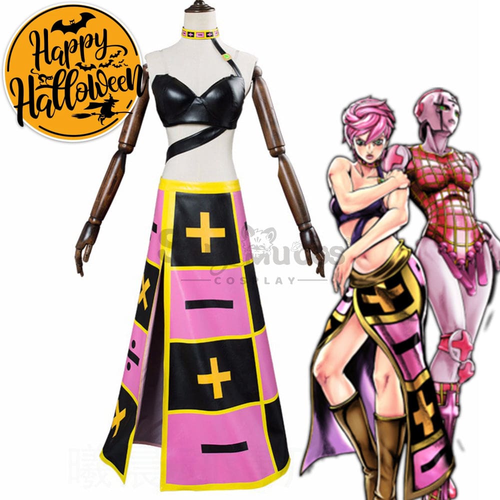 【In Stock】Anime Jojo’s Bizarre Adventure Cosplay Trish Una Costume Costumes