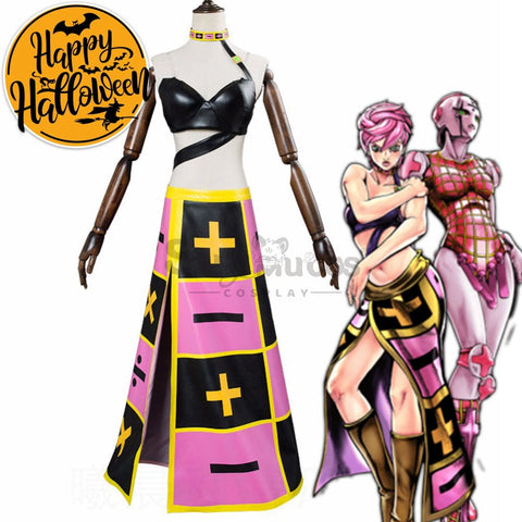 【In Stock】Anime Jojo’s Bizarre Adventure Cosplay Trish Una Costume Costumes