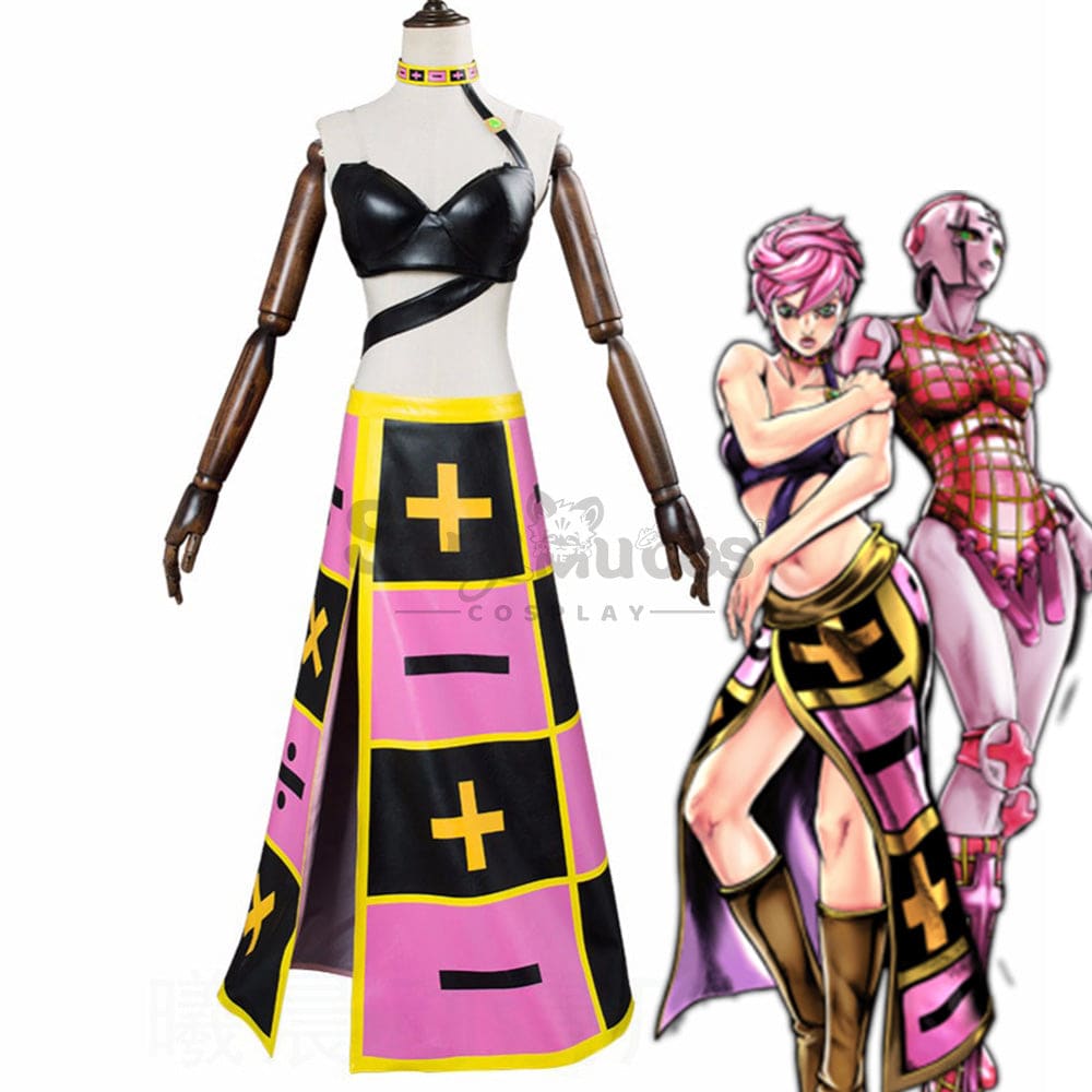 【In Stock】Anime Jojo’s Bizarre Adventure Cosplay Trish Una Costume Costumes