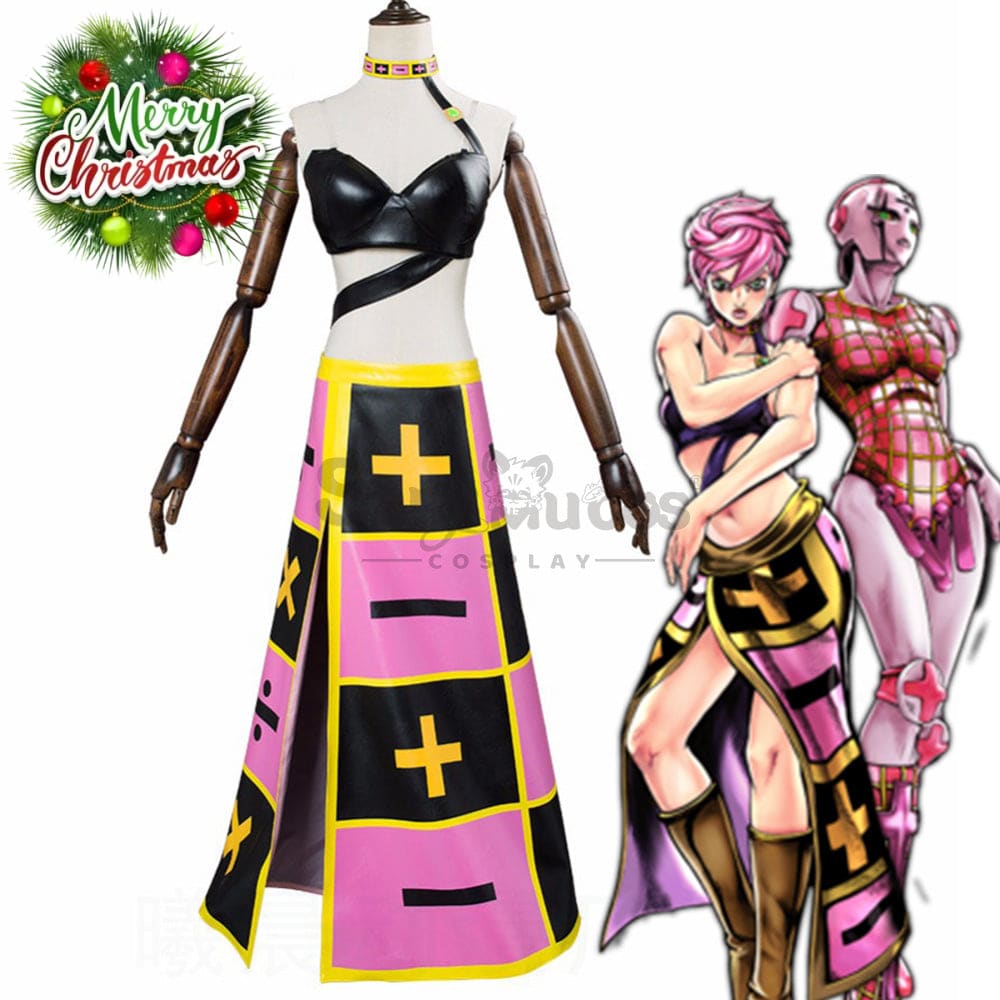 【In Stock】Anime Jojo’s Bizarre Adventure Cosplay Trish Una Costume Costumes