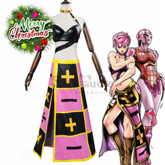 【In Stock】Anime Jojo’s Bizarre Adventure Cosplay Trish Una Costume Costumes 1000