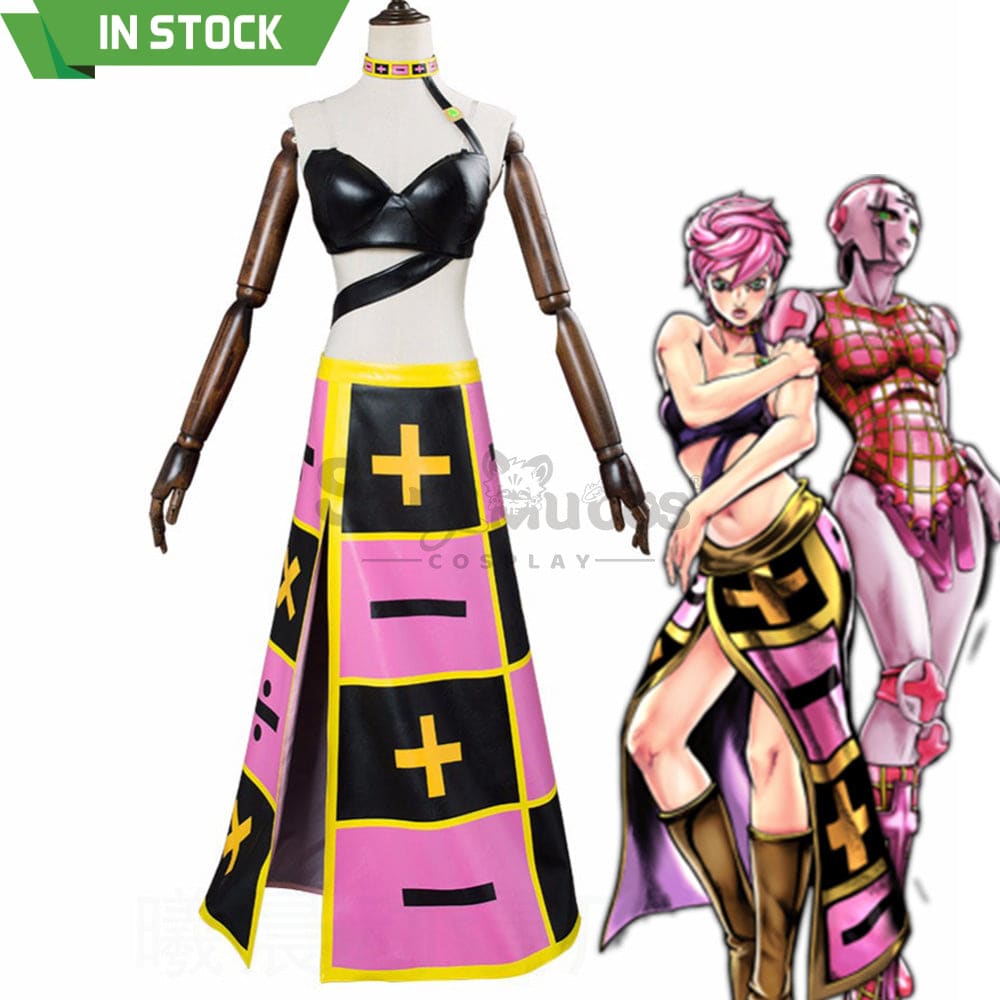 【In Stock】Anime Jojo’s Bizarre Adventure Cosplay Trish Una Costume Costumes