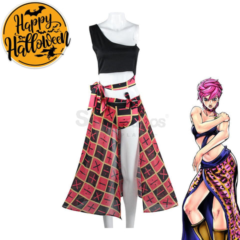【In Stock】Anime Jojo’s Bizarre Adventure Cosplay Trish Una Swimsuit Costume Plus Size Costumes