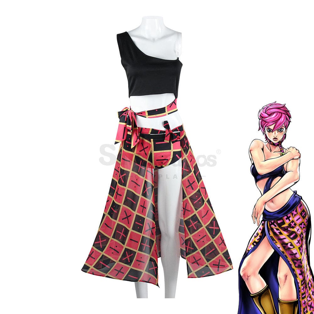 【In Stock】Anime Jojo’s Bizarre Adventure Cosplay Trish Una Swimsuit Costume Plus Size Costumes