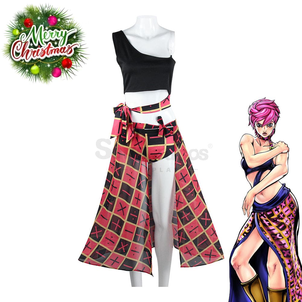 【In Stock】Anime Jojo’s Bizarre Adventure Cosplay Trish Una Swimsuit Costume Plus Size Costumes